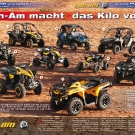 ATV&QUAD Magazin 2011/07-08, Seite 28-37,  Präsentation Can-Am Modelle 2012: Can-Am macht das Kilo voll