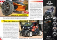 ATV&QUAD Magazin 2012/04, Seite 16-17, Aktuell: Frank Wunderle bietet Breitreifen für Can-Am Spyder; Renault Twizy: Elektro-Quad mit hohem Spaßfaktor