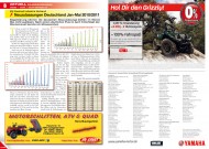 ATV&QUAD Magazin 2012/06, Seite 8-9: Neuzulassungen Deutschland Januar bis Mai 2011 / 2012