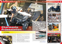 ATV&QUAD Magazin 2013/01-02, Seite 18-19, Messegeflüster EICMA 2012: Charmante Präsentation; CF Moto: Weltpremiere Tracker 800