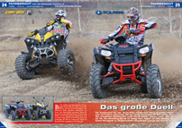 ATV&QUAD Magazin 2013/01-02, Seite 24-31, Fahrbericht Polaris Scrambler XP 850 vs. Can-Am Renegade 1000 Xxc: Das große Duell