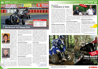 ATV&QUAD Magazin 2013/03-04, Seite 66-67, Szene Österreich, Austrian SuperMoto Quad Cup: Hürdenlauf mit Happy End; bike-austria: Premiere in Tulln