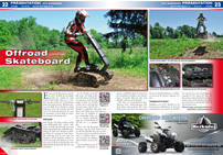 ATV&QUAD Magazin 2014/05-06, Seite 22-23; Präsentation DTV Shredder: Offroad Skateboard