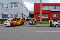 Benefiz Quad Ausfahrt 2014 der Initiative Glückliche Kinderherzen am 24. Mai: Begleitung durch Mannschafts-Wagen der Freiwilligen Feuerwehr Stuttgart Weilimdorf