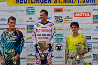 DMX Deutsche MotoCross Quad Meisterschaft 2014, 5. DMX Lauf 2014 in Reutlingen, Podium: Ingo ten Vregelaar auf Platz 1, Davy de Cuyper auf Rang 2 und Manfred Zienecker als Dritter