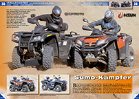 ATV&QUAD Magazin 2014/07-08, Seite 38-39, Vergleichstest CF Moto CForce 800 vs. Hisun ATV 800: Sumo-Kämpfer 